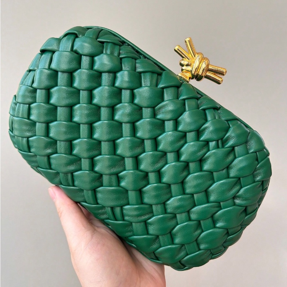 🆕 Woven Leather Clutch Bag
